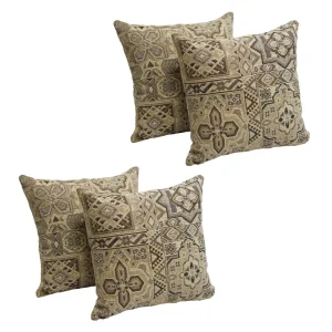 17-inch Tapestry Throw Pillows with Inserts (Set of 4) 9910-S4-ZP-ID-047